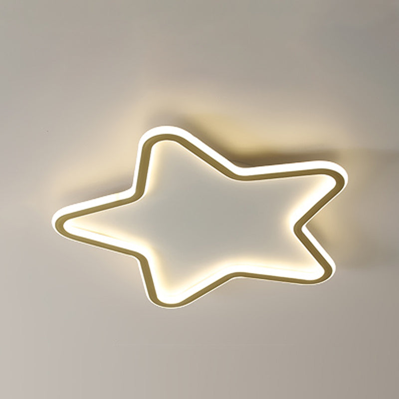 Frosted Aluminium LED Flush Mount in Modern Creative Style Silicone Starry Ceiling Light for Bedroom