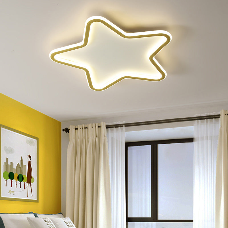 Frosted Aluminium LED Flush Mount in Modern Creative Style Silicone Starry Ceiling Light for Bedroom