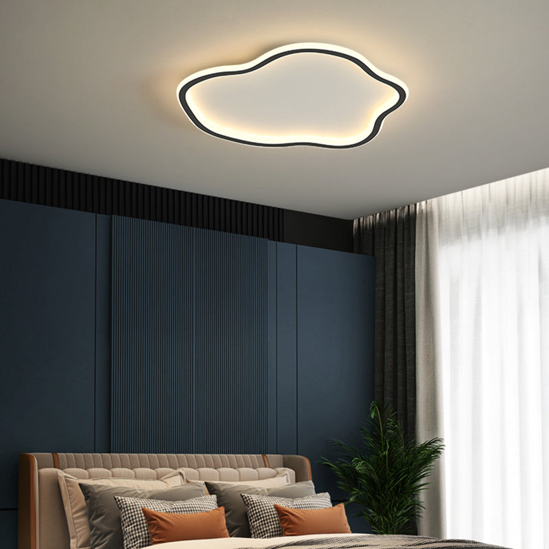 Plafonnier LED créatif moderne, luminaire de plafond en forme de nuage de fer avec abat-jour en acrylique