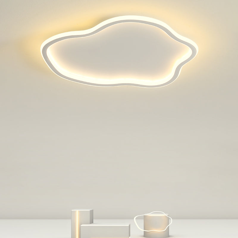 Plafonnier LED créatif moderne, luminaire de plafond en forme de nuage de fer avec abat-jour en acrylique