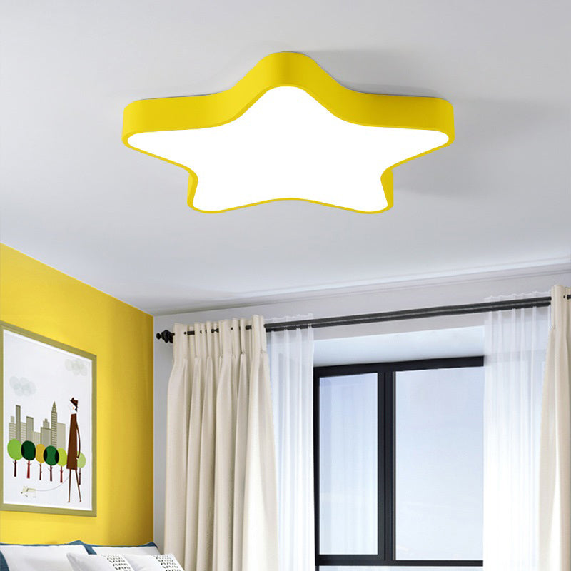 Modern Artistic LED Ceiling Light Iron Starry Macaron Ceiling Fixture with Acrylic Shade