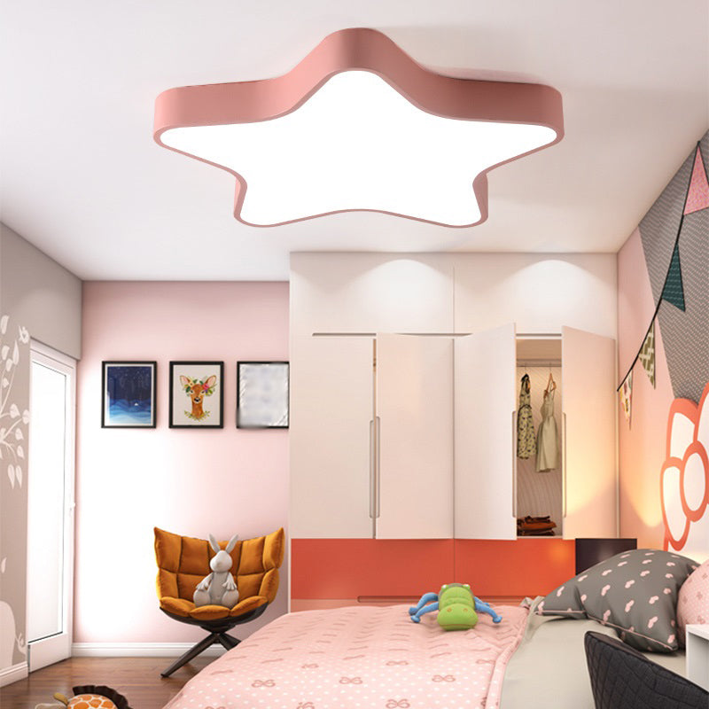 Modern Artistic LED Ceiling Light Iron Starry Macaron Ceiling Fixture with Acrylic Shade