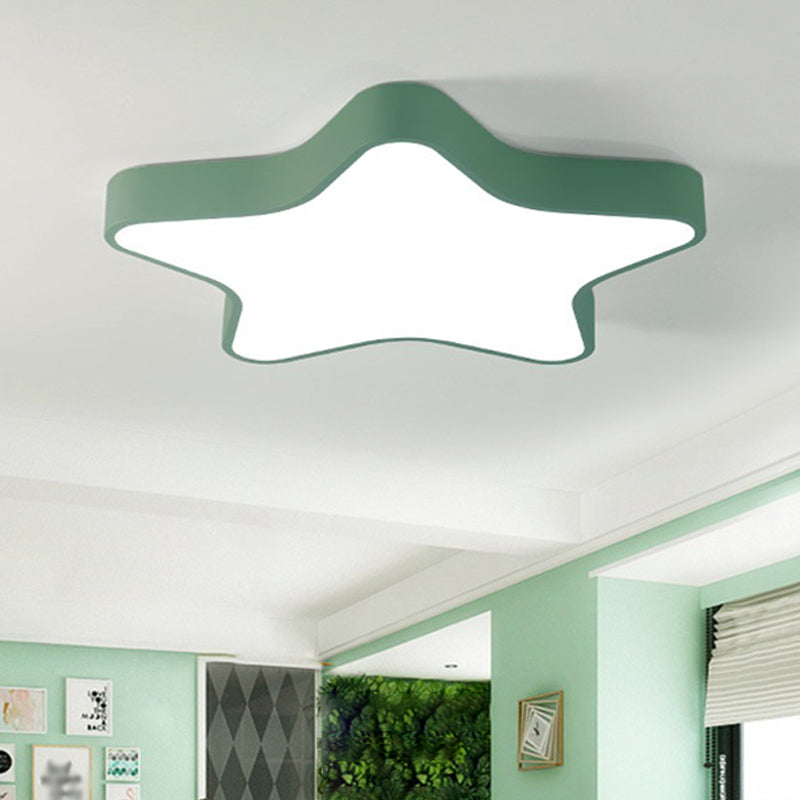 Modern Artistic LED Ceiling Light Iron Starry Macaron Ceiling Fixture with Acrylic Shade