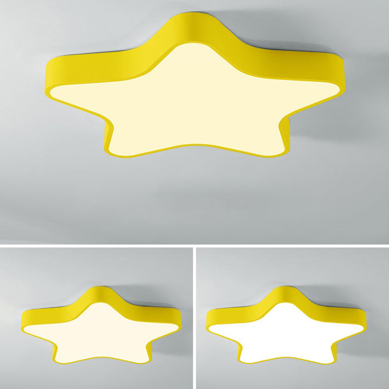 Modern Artistic LED Ceiling Light Iron Starry Macaron Ceiling Fixture with Acrylic Shade
