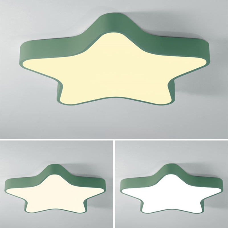 Modern Artistic LED Ceiling Light Iron Starry Macaron Ceiling Fixture with Acrylic Shade