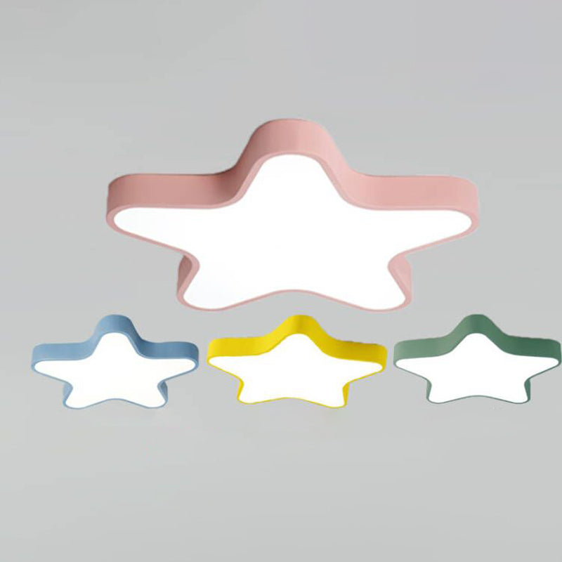 Modern Artistic LED Ceiling Light Iron Starry Macaron Ceiling Fixture with Acrylic Shade