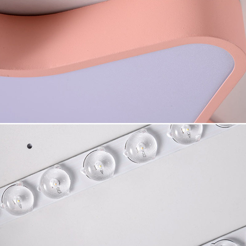 Modern Artistic LED Ceiling Light Iron Starry Macaron Ceiling Fixture with Acrylic Shade