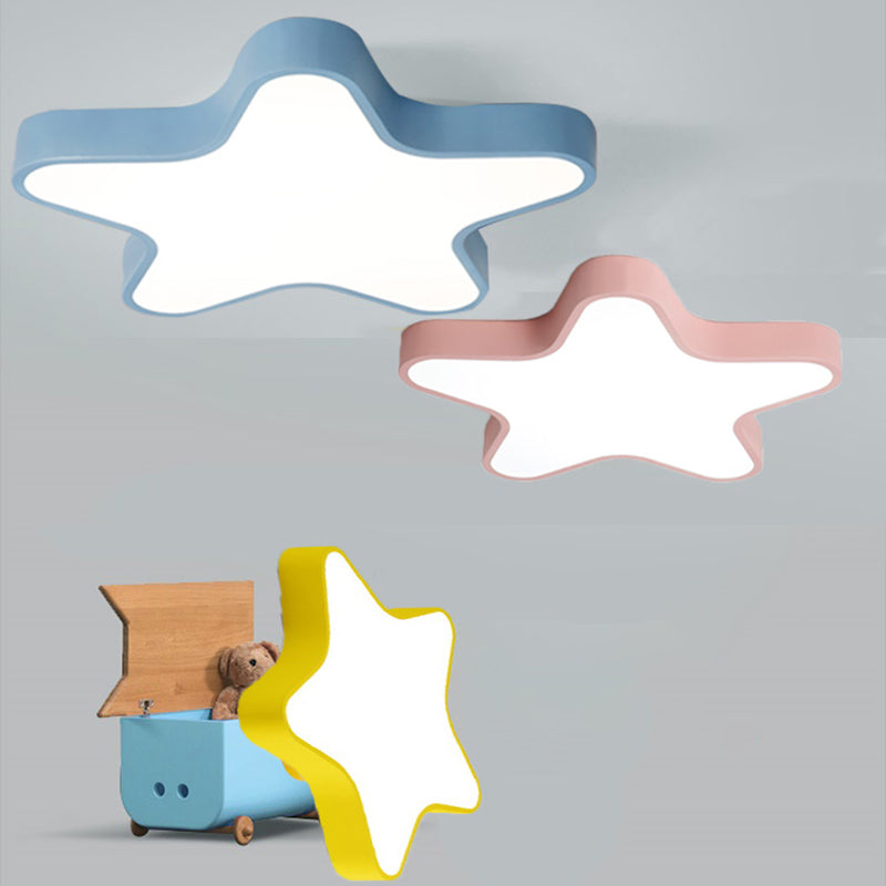 Modern Artistic LED Ceiling Light Iron Starry Macaron Ceiling Fixture with Acrylic Shade