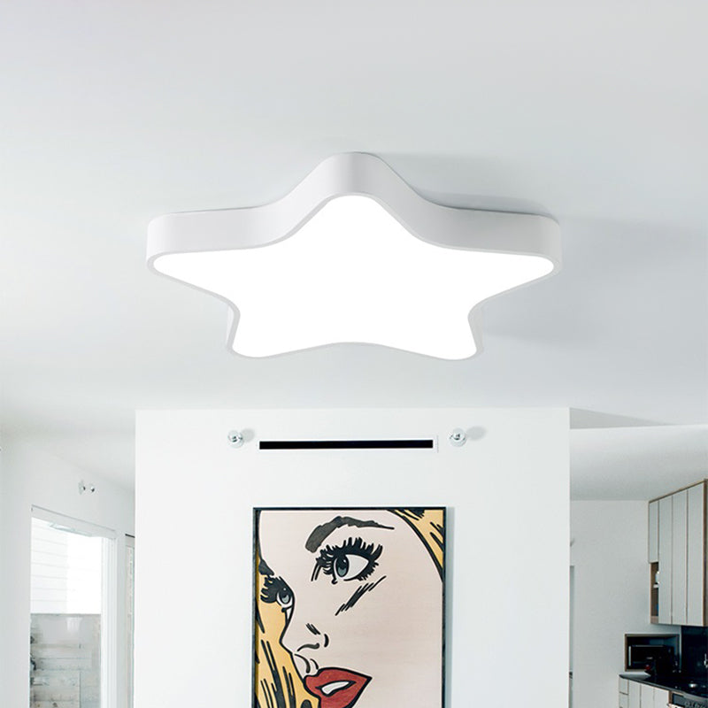 Modern Artistic LED Ceiling Light Iron Starry Macaron Ceiling Fixture with Acrylic Shade