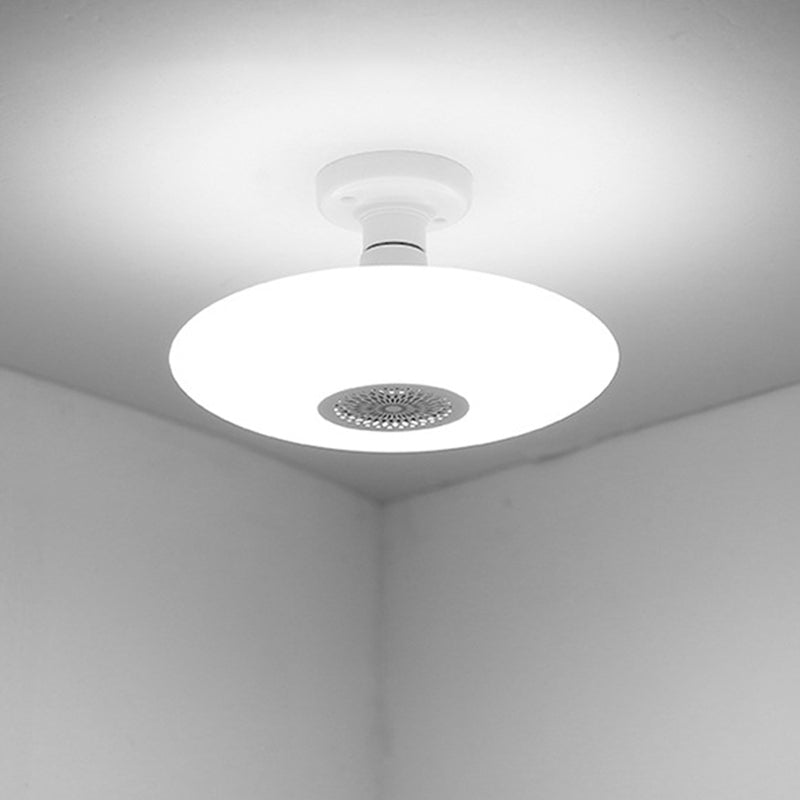 Plafonnier intelligent de forme ronde en acrylique moderne à 1 lumière pour chambre à coucher et étude