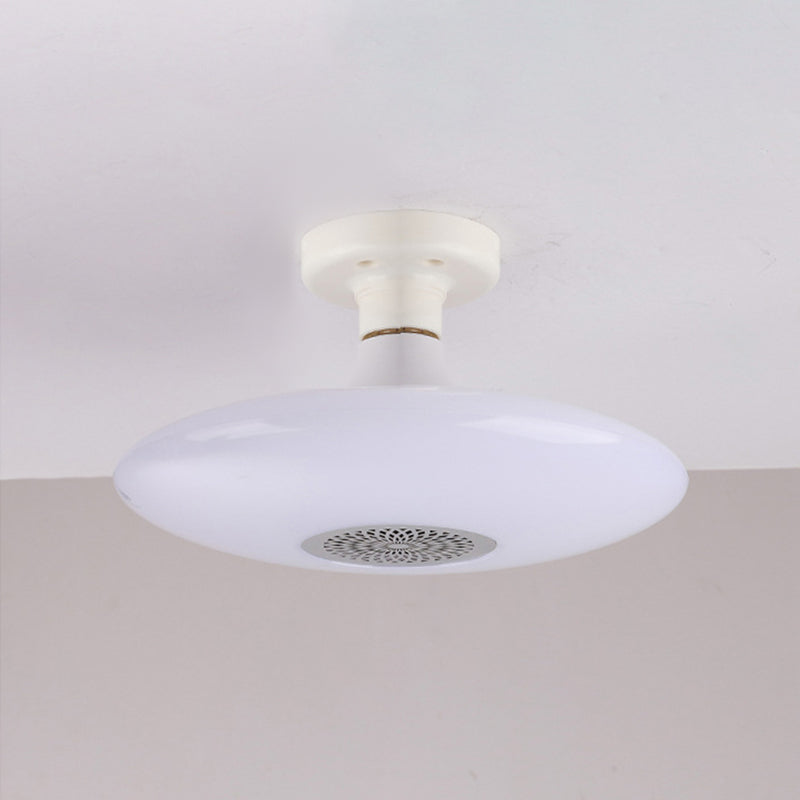 Plafonnier intelligent de forme ronde en acrylique moderne à 1 lumière pour chambre à coucher et étude