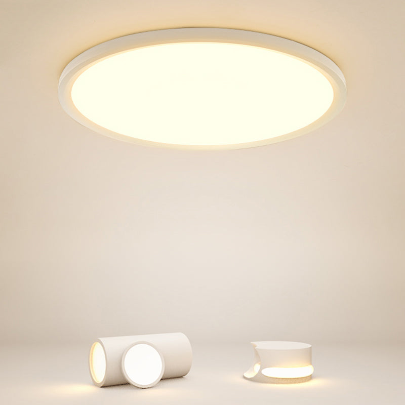 Plafonnier LED circulaire en aluminium dans un luminaire de plafond intérieur en acrylique de style concis moderne