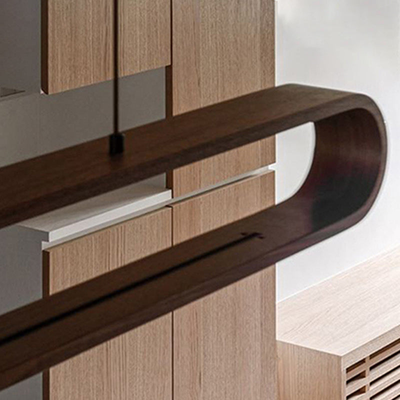 Oval Island Pendant LED Wood Modern Ceiling Pendant Light for Tea Room