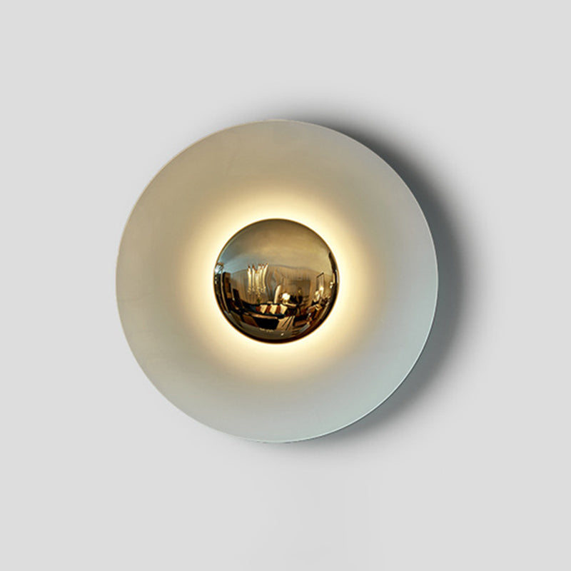 Luz de lámpara contemporánea de aro metal 1 luz LED MALED MALED MALED