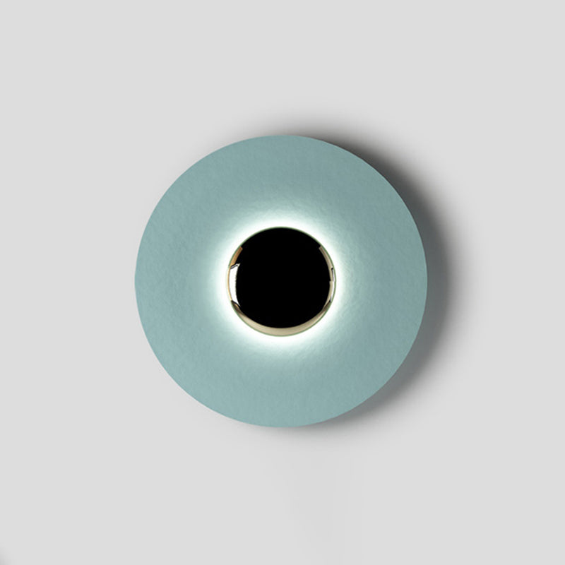 Luz de lámpara contemporánea de aro metal 1 luz LED MALED MALED MALED