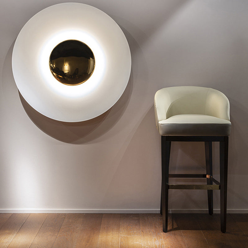 Luz de lámpara contemporánea de aro metal 1 luz LED MALED MALED MALED