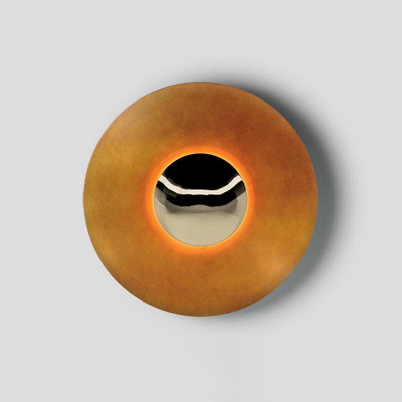 Luz de lámpara contemporánea de aro metal 1 luz LED MALED MALED MALED