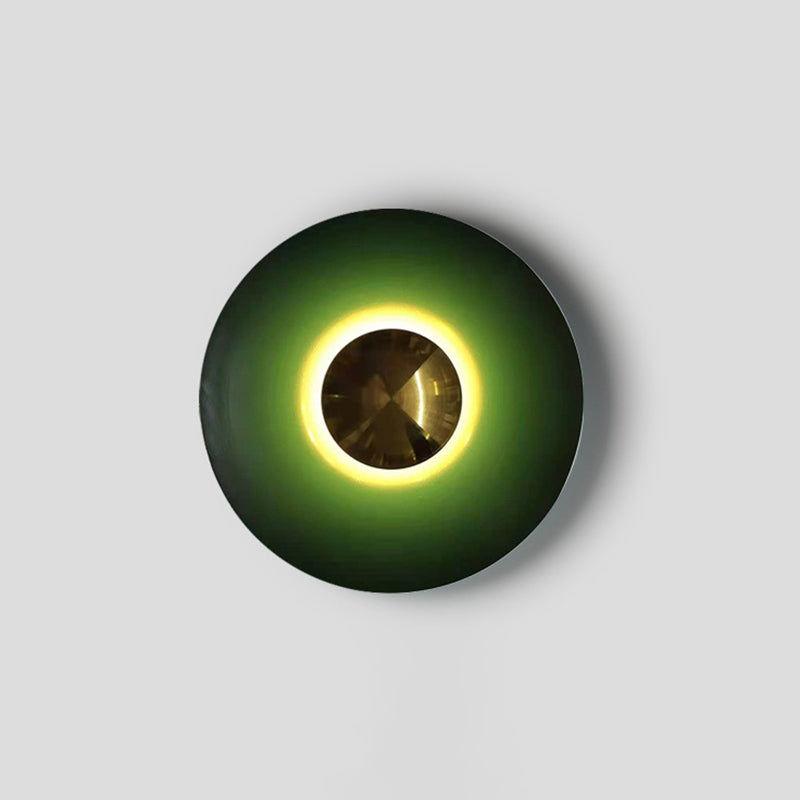 Luz de lámpara contemporánea de aro metal 1 luz LED MALED MALED MALED