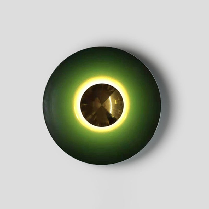 Luz de lámpara contemporánea de aro metal 1 luz LED MALED MALED MALED