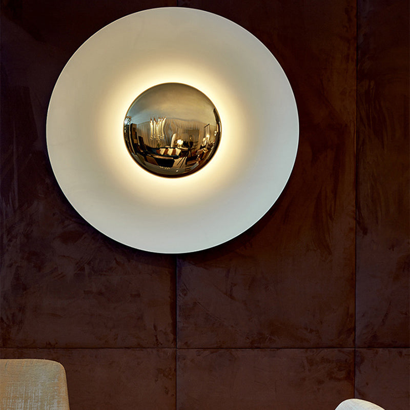 Luz de lámpara contemporánea de aro metal 1 luz LED MALED MALED MALED