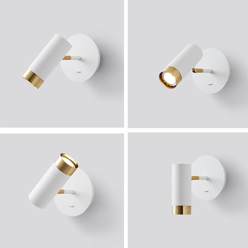 Éclair mural de lecture à demi-cylindre en métal