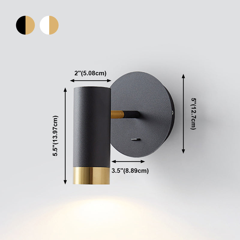 Éclair mural de lecture à demi-cylindre en métal