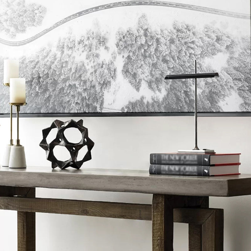 1 Light Linear Table Lamp Contemporary Metal Night Table Lamps for Study Room