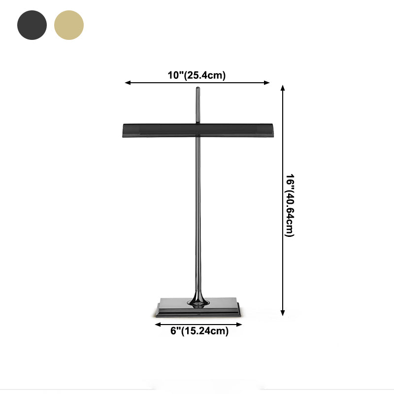 1 Light Linear Table Lamp Contemporary Metal Night Table Lamps for Study Room