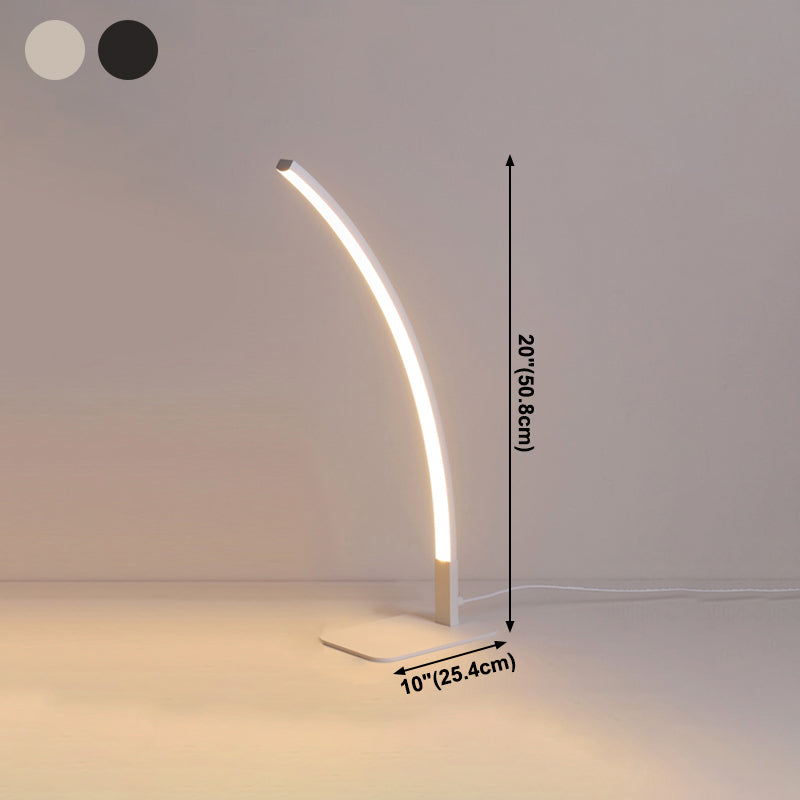 Linear Table Lamps Contemporary Metal Night Table Lamps with Acrylic Shade for Study Room