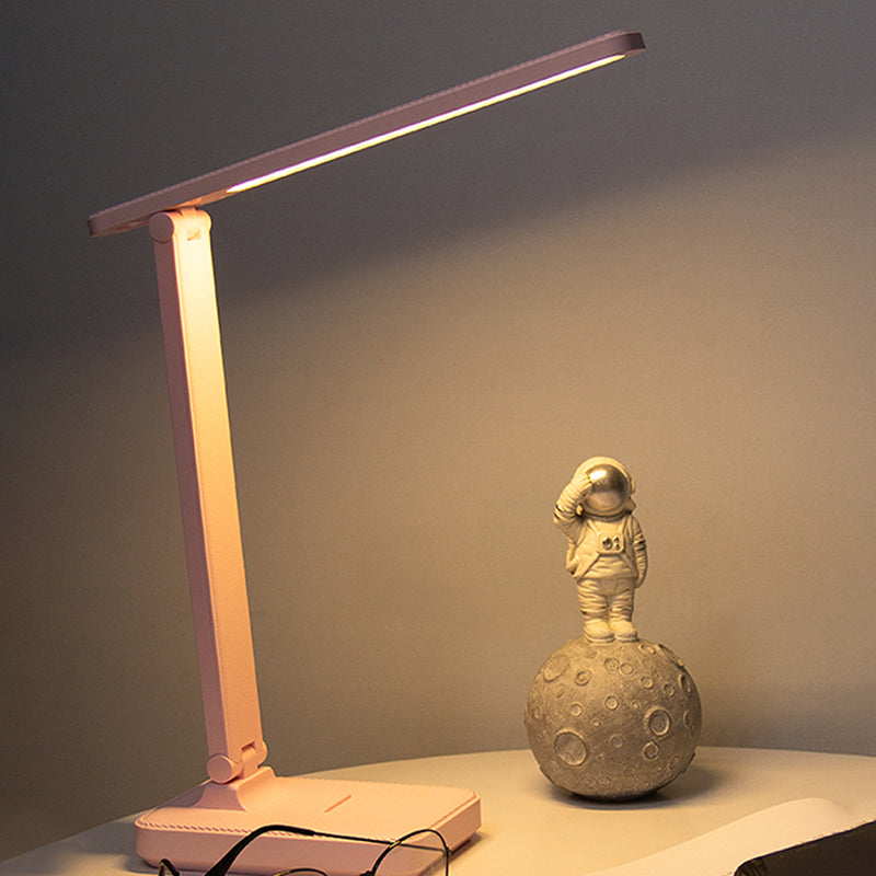 Linear Night Table Lamp Modern Style Metal 1-Light Nightstand Lamp