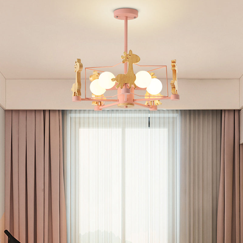 Moderne macaron -stijl tak hangend licht houten multi -kop kroonluchter voor woonkamer