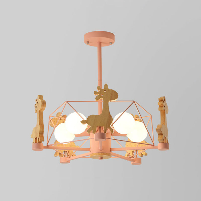 Moderne macaron -stijl tak hangend licht houten multi -kop kroonluchter voor woonkamer