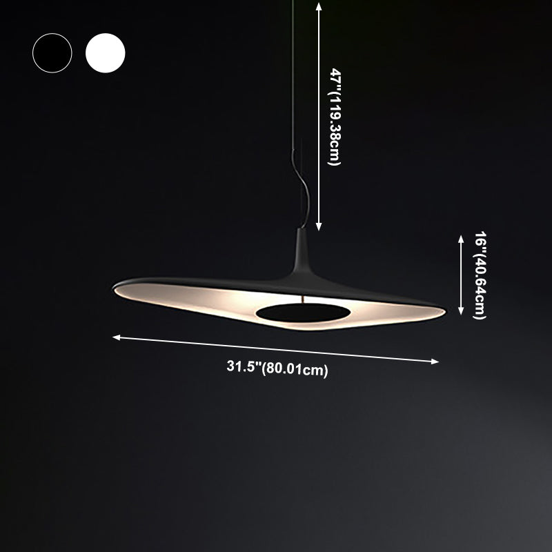 Moderne artistieke led hanglamp lichthars geometrische hangende lamp met ijzeren schaduw