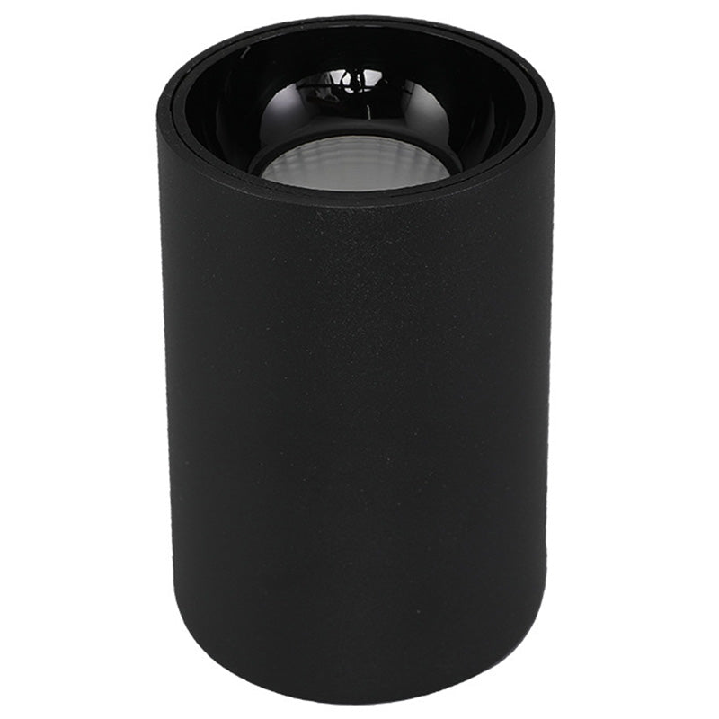 Cylinder Shape LED Ceiling Lamp Modern Aluminium 1 Light Flush Mount for Bedroom
