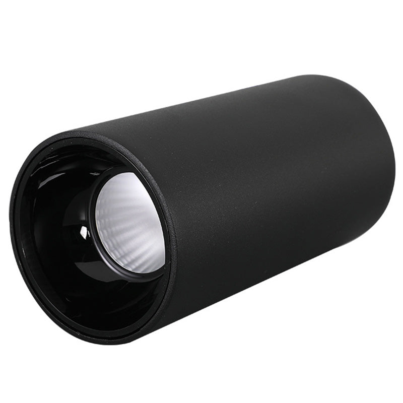 Lámpara de techo LED con forma de cilindro, montaje empotrado de 1 luz de aluminio moderno para dormitorio