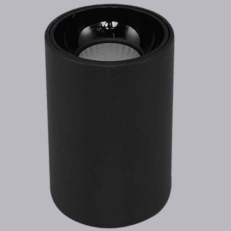 Cylinder Shape LED Ceiling Lamp Modern Aluminium 1 Light Flush Mount for Bedroom