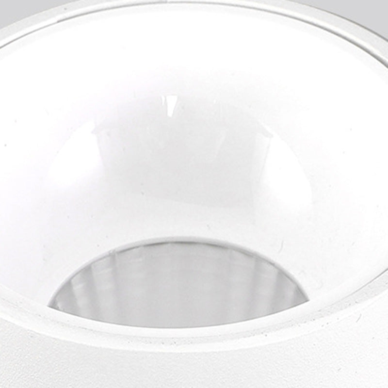 Lámpara de techo LED con forma de cilindro, montaje empotrado de 1 luz de aluminio moderno para dormitorio