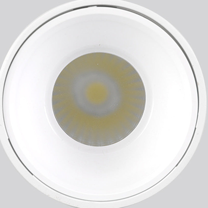 Lámpara de techo LED con forma de cilindro, montaje empotrado de 1 luz de aluminio moderno para dormitorio