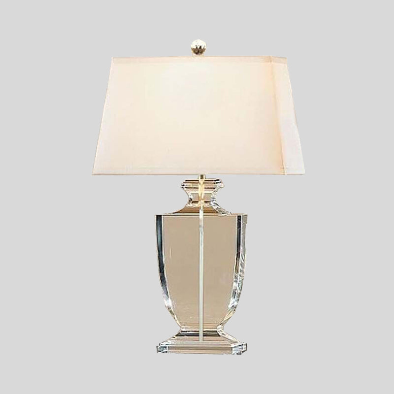 Modernismo lampada da tavolo a forma di urna cristallo tagliato a mano 1 libro di lettura della testa in bianco