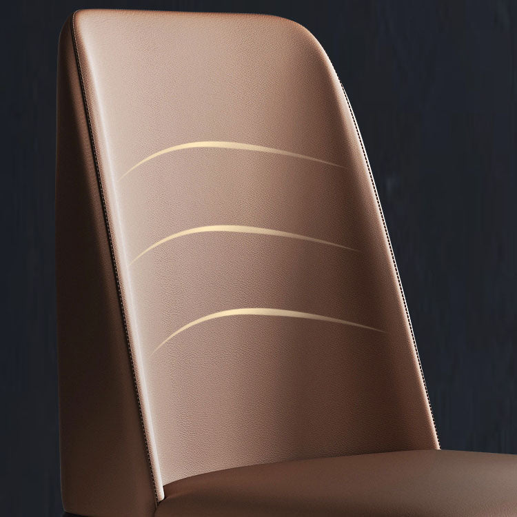 Industrial Rubberwood Parsons Essstuhl Matte Finish Lederseitenstuhl (2)
