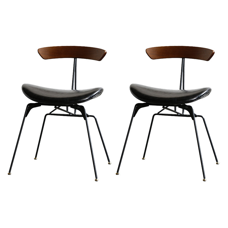 Silla lateral casera tapizada industrial con acabado mate, parte trasera abierta, sillas de comedor