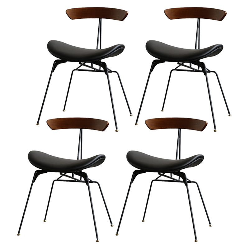 Silla lateral casera tapizada industrial con acabado mate, parte trasera abierta, sillas de comedor