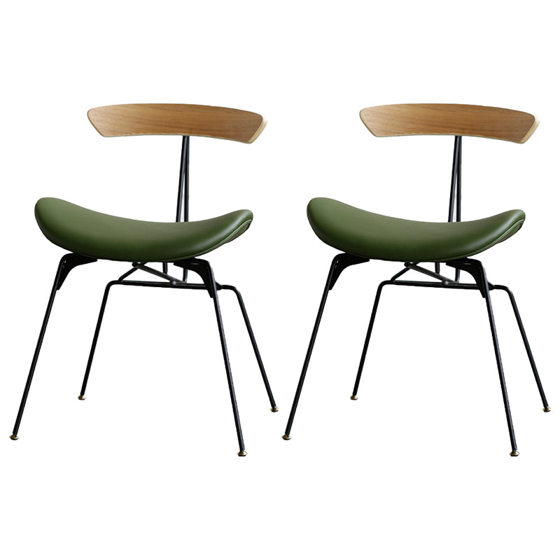 Silla lateral casera tapizada industrial con acabado mate, parte trasera abierta, sillas de comedor
