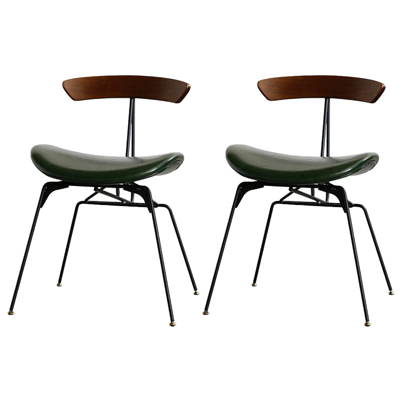 Silla lateral casera tapizada industrial con acabado mate, parte trasera abierta, sillas de comedor