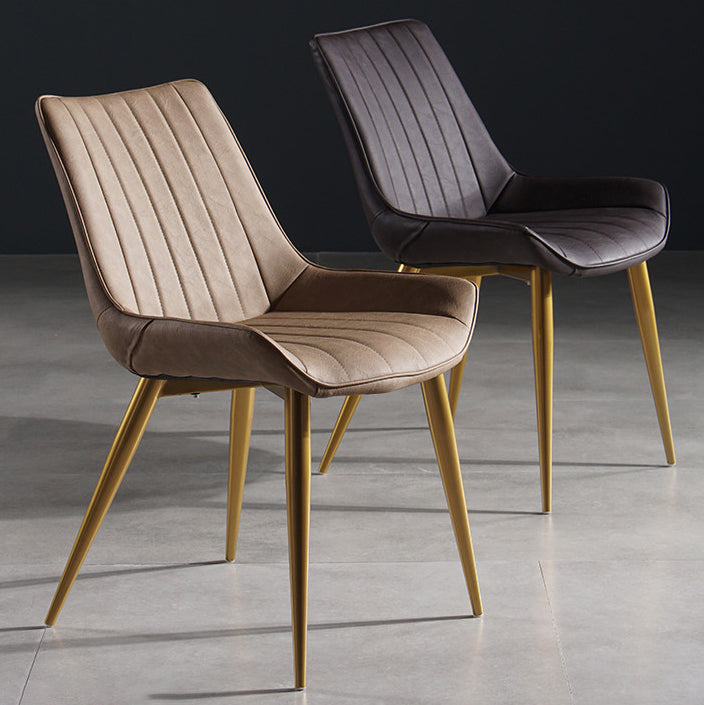 Metal Scandinavian Style Dining Chair Dining Room Armless Parsons Chair