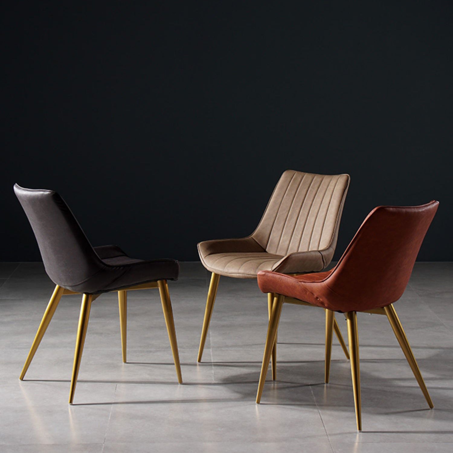 Metal Scandinavian Style Dining Chair Dining Room Armless Parsons Chair