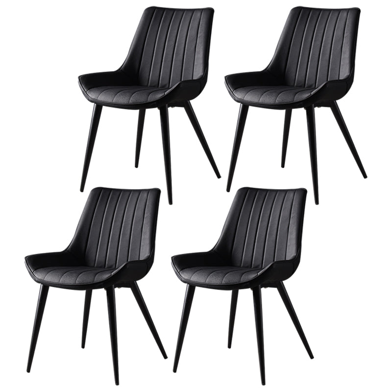 Metal Scandinavian Style Dining Chair Dining Room Armless Parsons Chair