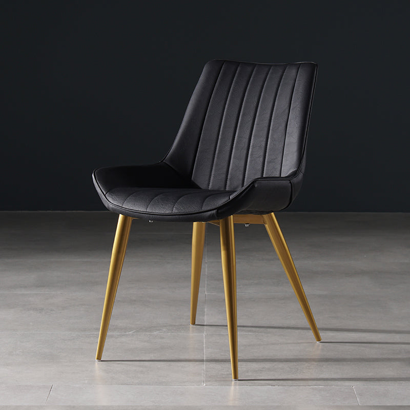 Metal Scandinavian Style Dining Chair Dining Room Armless Parsons Chair