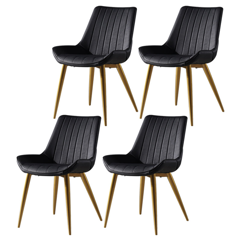 Metal Scandinavian Style Dining Chair Dining Room Armless Parsons Chair