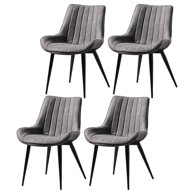 Metal Scandinavian Style Dining Chair Dining Room Armless Parsons Chair